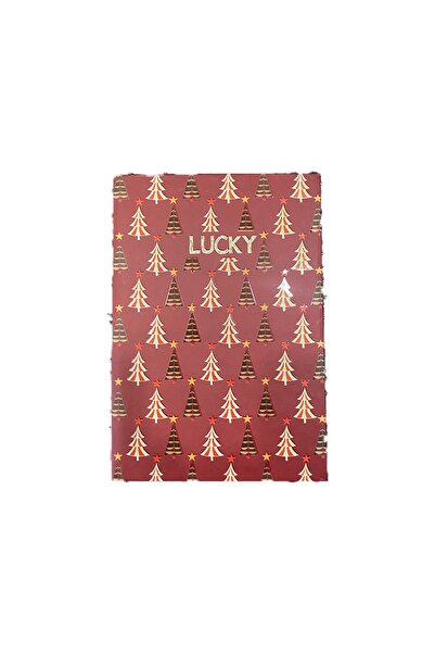 4nio Burgundy Pine Tree Christmas Notebook