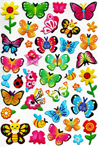 Limmy دفتر ملاحظات مقاس A4 - ملصق مخطط، زهور ربيعية منقوشة - (LIM210)