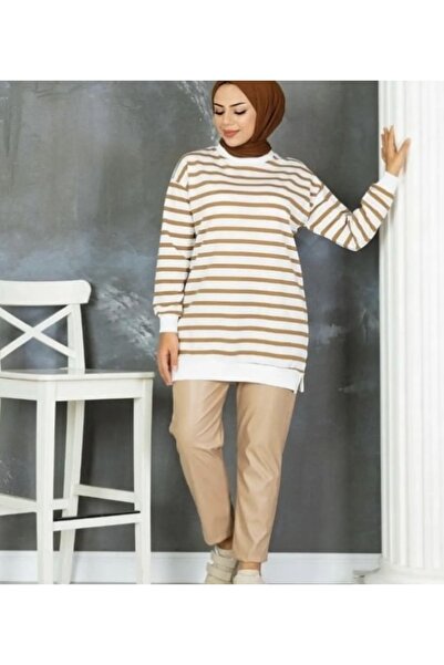 YILMAZBARMAZ Γυναικείο ριγέ λεπτομερές τουνίκ