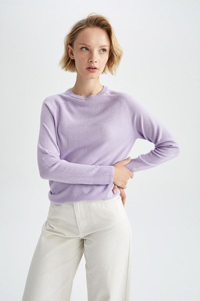 DeFacto Pullover - Lila - Regular Fit