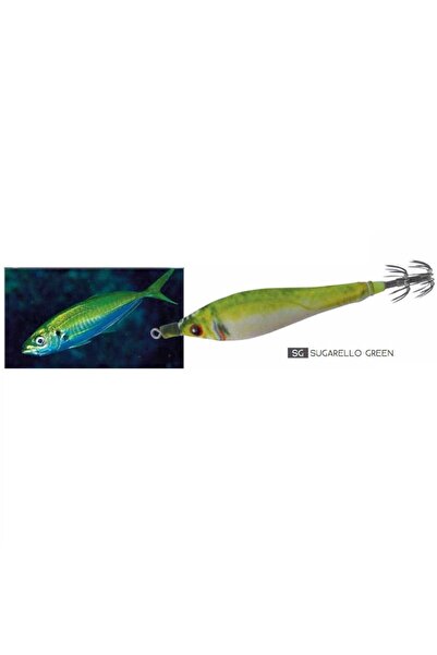 DTD Soft Real Fish 2.5 Kalamar Zokası - Sugarello Green (red Glow)