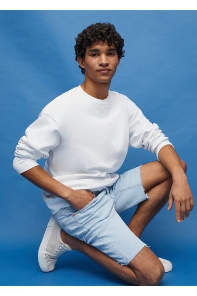 Mango Teen Μήνυμα Βαμβακερό φούτερ