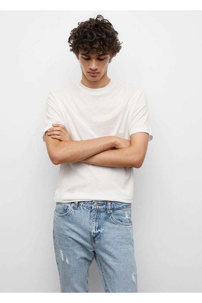 Mango Teen Τζιν παντελόνι σε ίσιο κόψιμο