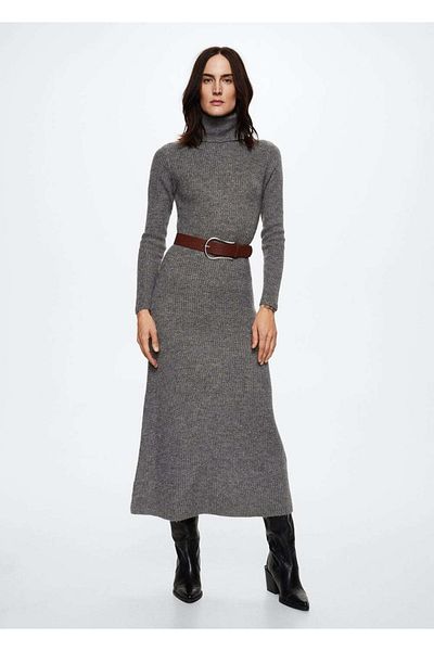 MANGO Woman Turtleneck Knitwear Dress
