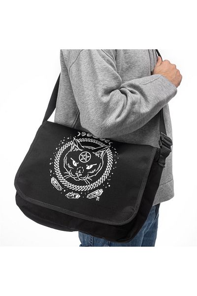 Touz Geantă unisex cu imprimeu My Vision Gothic Cat