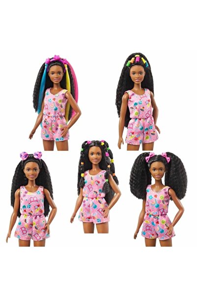 mattel Barbie Brooklyn Eğlenceli Saçlar Oyun Seti Hhm39