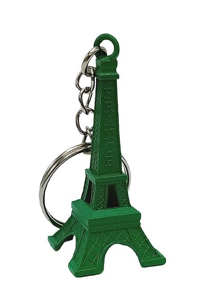 Dünyadan Hediyeler Paris Eiffel Tower 3d Metal Keychain Green