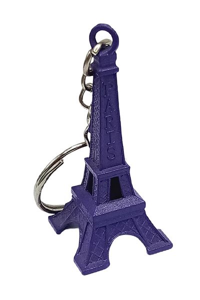 Dünyadan Hediyeler Paris Eiffel Tower 3d Metal Keychain Purple