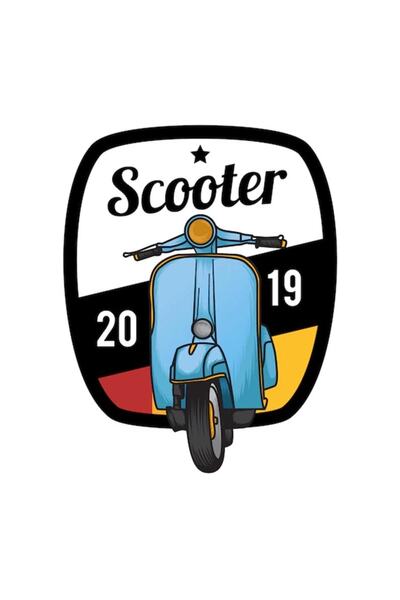 MegaSticker Scooter 2019 Autocolant Auto, Motocicletă, Cască, Laptop, Parbriz 13x10 Cm