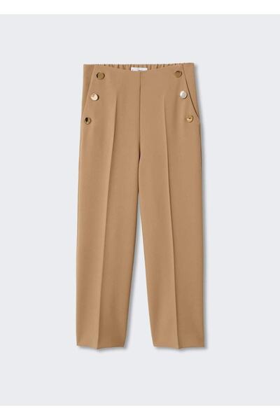 MANGO Woman Kısa Paçalı Düğmeli Pantolon