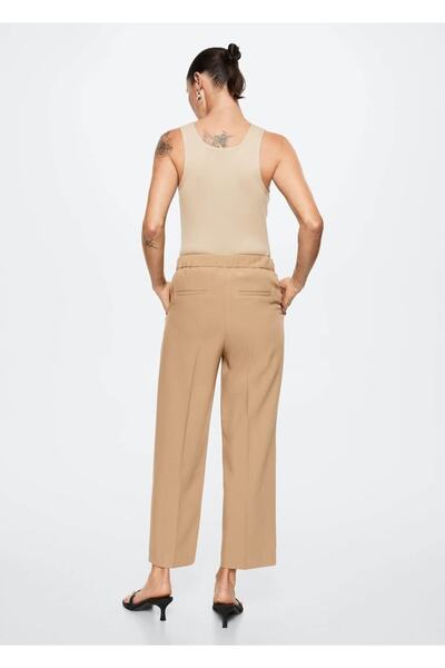 MANGO Woman Kısa Paçalı Düğmeli Pantolon