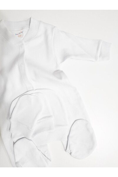 Berto Unisex Baby Jumpsuit - Newborn Set with Beanie and Gloves