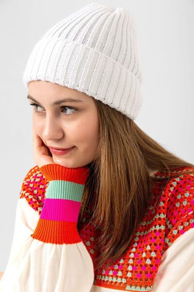 Saria Moda Unisex Basic Beanie με κορδόνια