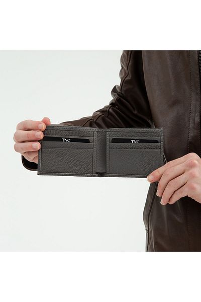 Tamer Tanca Portofel din piele pentru bărbați, suport card, breloc 710 portofel 160d