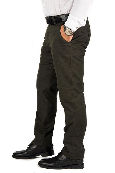 wontilotte Men's Khaki Panemara Linen Trousers