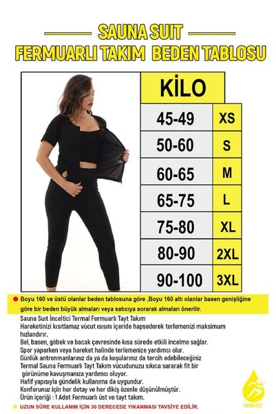 SAUNA SUIT Unisex 100% Original Zippered Half Sleeve and Leggings Top with Thermal Set Sweat Weaken Slimky