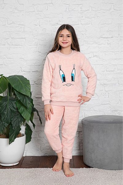 Asel Girl's Plush Fleece Pajama Set