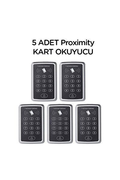 Electrimax Rfid Şifreli Elektronik Kapı Kilidi Kartlı Geçiş Kontrol Sistemi 5...