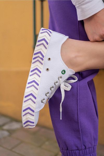 Benetton ® |   Bn-30624-3374 White Lilac - Γυναικεία Αθλητικά Παπούτσια