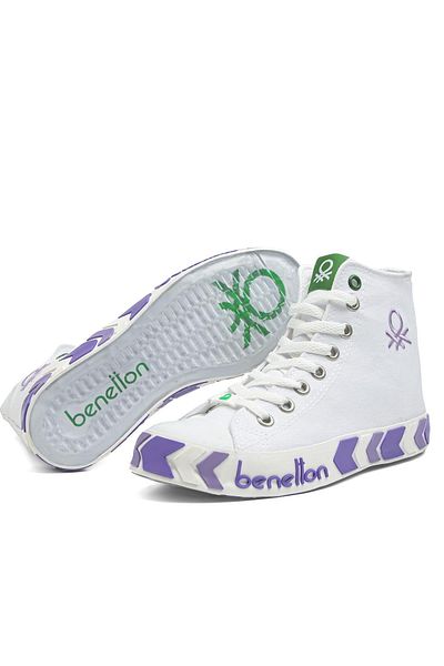 Benetton ® |   Bn-30634-3374 Alb Liliac - Pantofi sport pentru copii