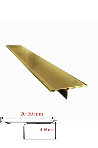 Yiğit Alüminyum Profil Paslanmaz T Parke Profili 30mm 90cm Altın