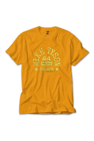 Z zepplin Mike Tyson 44 Wins By Knockout Yellow T-shirt