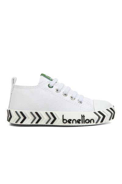 Benetton ® |   Bn-30640 - 3394 Alb Negru - Pantofi sport pentru copii
