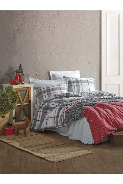 Cotton Box Flanel Nell Gri Tek Kişilik Nevresim Takımı