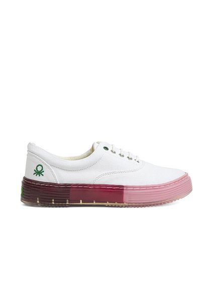 Benetton ® |   Bn-30696-3114 Alb Roz - Pantofi sport de damă