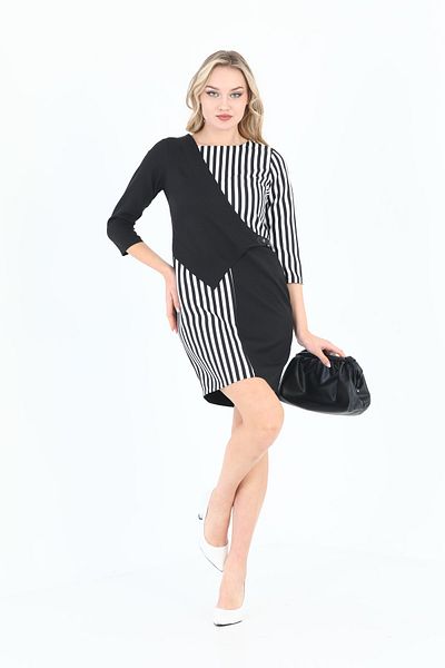 etselements X Modapo Rochie de birou mini bicoloră pentru femei