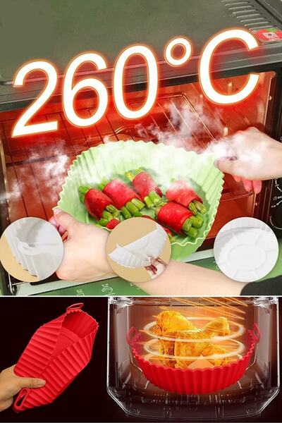 Bayev 20 Cm Round Airfryer Silicone Cooking Mold - Air Fryer Mold