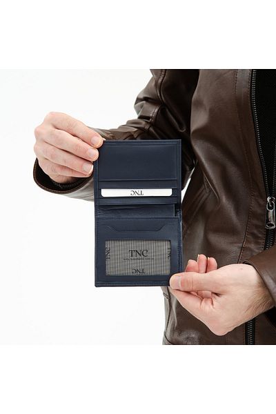 Tamer Tanca Portofel din piele pentru bărbați, suport card, breloc 688 140 Erk Czdn Sk22/23