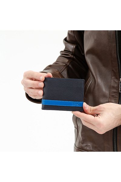 Tamer Tanca Portofel din piele pentru bărbați, suport card, breloc 710 165d Erk Czdn