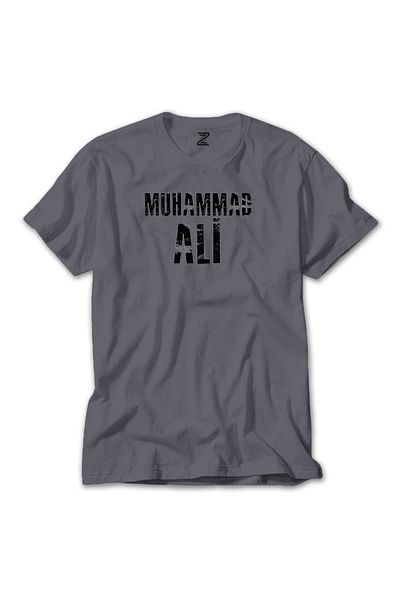 Z zepplin Μπλουζάκι Muhammad Ali Black Text Grey T-shirt