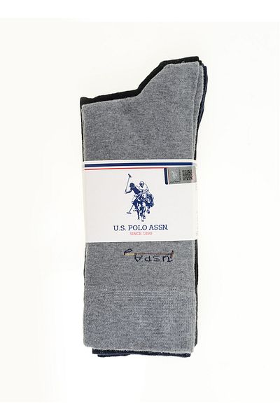 U.S. Polo Assn. Мъжки чорапи в сиво-меланж Gali-sk22.vr086