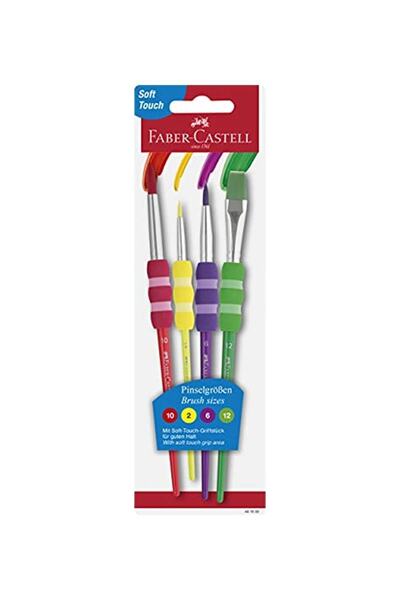 Faber Castell فرشاة فابر كاستل سوفت تاتش 4 أنواع من الأطراف
