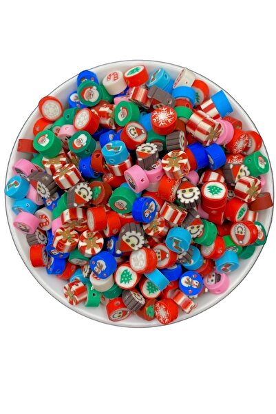 Hedef Bijuteri 25 Adet Karışık Yılbaşı,yeni Yıl Model Polimer Kil Fimo, Yılba...