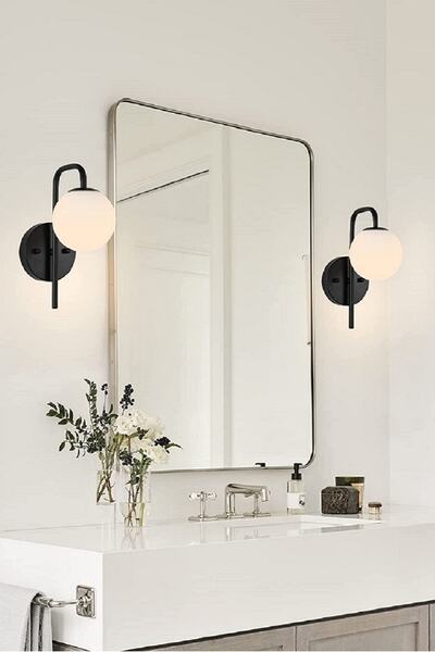 White West inn House 2 Adet Kartopu Yatak Başı , Yatak Odası , Giriş Lambası Mpdern Aplik