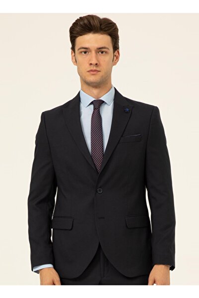 SÜVARİ Normal Bel Slim Fit Lacivert Erkek Takım Elbise Tk1020200159