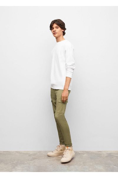 Mango Teen Cotton Cargo Pants