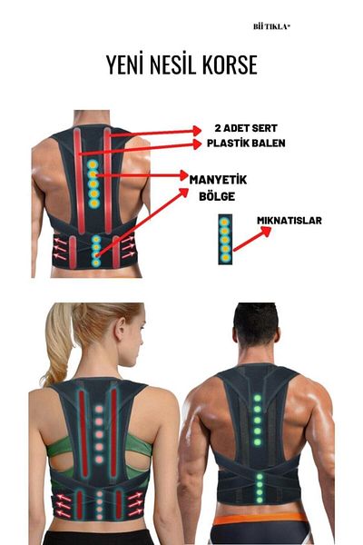 OverPazar Unisex Underwire Magnetic Upright Posture Corset - Anti Humpback