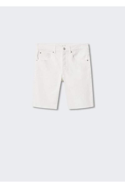 Mango Teen Bezszwowe spodenki jeansowe