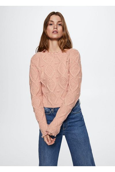 MANGO Woman Knit Detailed Knitwear Sweater