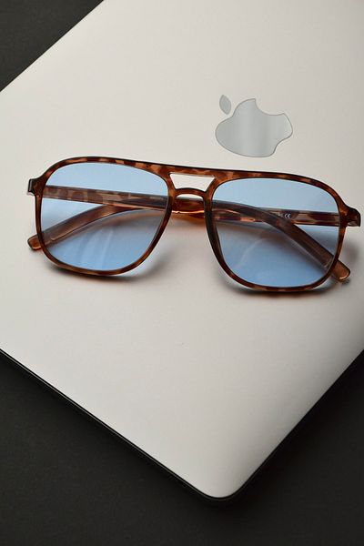 LOOKUP Sunglasses Uv400 Protected Unisex Men Women Vintage Leopard Blue Optical Compatible Glass Can Change