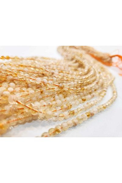 Yüksel Boncuk 4 Mm Citrine Natural Stone String (1 piece)