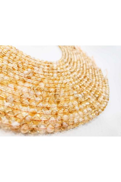Yüksel Boncuk Σειρά από φυσική πέτρα Citrine 6 mm (1 τεμ.)