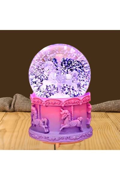 nesever store Orta Boy Atlı Karınca Kar Küresi Işıklı Müzikli