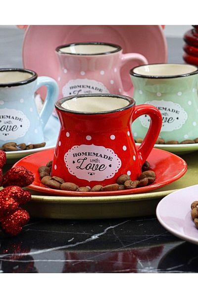 Perotti 12 Piece Porcelain Turkish Coffee Cup Set
