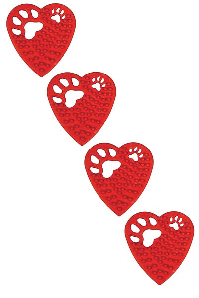 Buffer ® 4 Pieces Heart Shaped Serrated Teething Chewing Toy for Pets