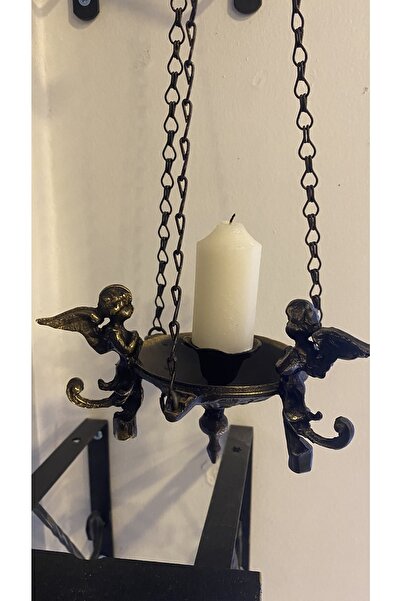 RaHan Askılı Zincirli Bakır Şinanay Mumluk